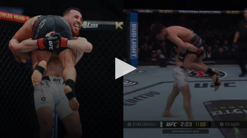 VIDEO: აიყვანა და წაიღო! - მერაბის შოუ UFC-ის დიდ რინგზე